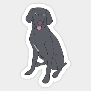 Blue Weimaraner Puppy Dog Lover Sticker